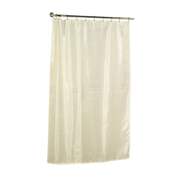 60/72/79" Waterproof Fabric Polyester Solid Shower Curtain &Hook-Pure White